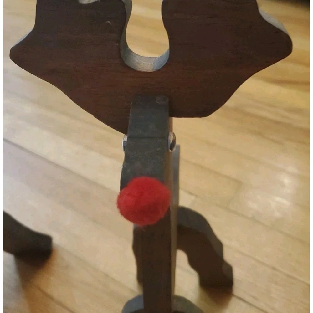 Reindeer‎ Wooden Christmas Decoration Slot Together Approx Lot Of 3 SEE PHOTOS